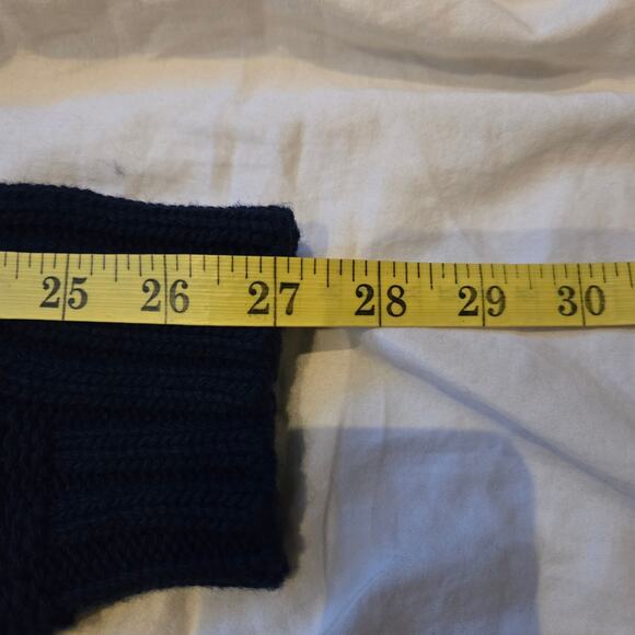 Ermenegildo Zegna Wool Sweater Size XL/54 Navy Chunky Mock Neck 5 Button - Picture 11 of 14